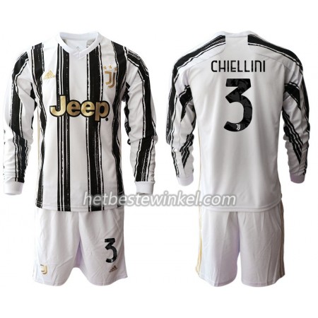 Juventus Giorgio Chiellini 3 Voetbaltenues Kind Thuis 2020/21 - LS (+ Korte broeken)